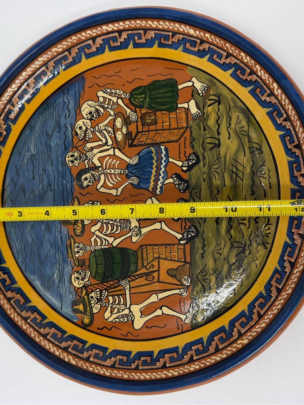 Fidel Avalos E. Day of the Dead Hand-Painted Plate Decorative Mexican Folk Art - Picture 9 of 9